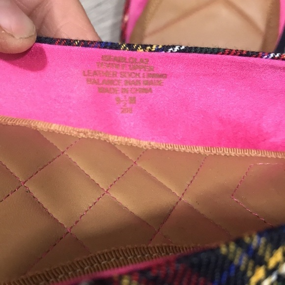 Isaac Mizrahi New York Fabola Navy Plaid Bow Flats size 9.5 - Picture 5 of 11